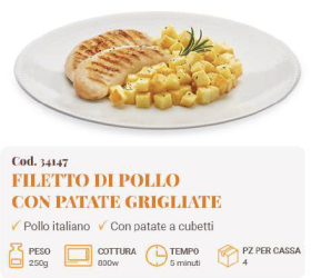 FILETTO DI POLLO CON PATATE GRIGLIATE